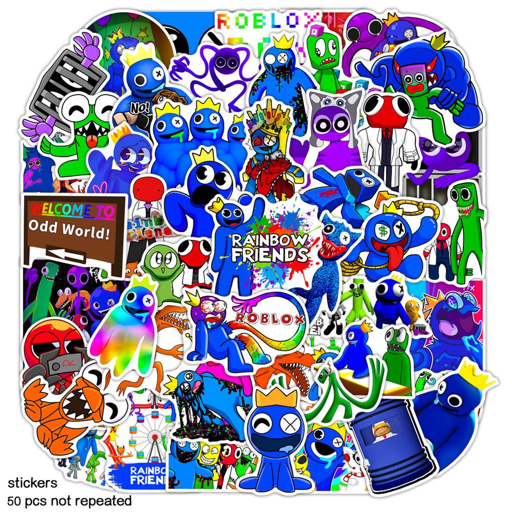 

Colorful Roblox Rainbow Friends Stickers Waterproof Reusable For Luggage More!