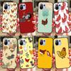 Cartoon Chicken Rooster Case For POCO F5 X3 X5 Pro F3 F4 X4 GT M5s C40 Cover For Xiaomi 13 11T 12T Pro 12 Lite 12X