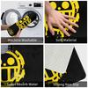 Manga One Piece Front Door Mat Anti-Slip Indoor Absorbent Heart Pirates Trafalgar Law Doormat Floor Bath Entrance Rug Carpet