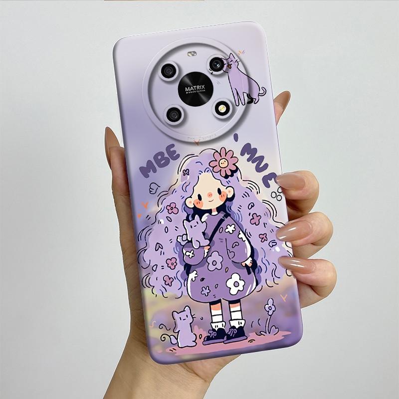 For Honor X9 4G 5G / Magic 4 Lite 4G 5G Phone Case ANY-NX1 LX1 LX2 LX3 Soft Silicone Sweet Painted Cover Cute Printed Casing