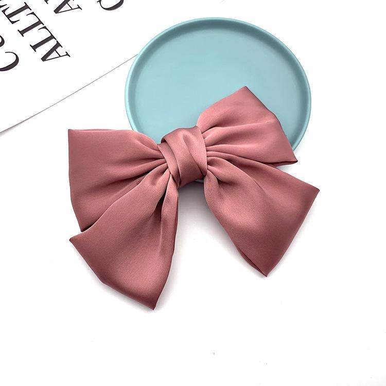 Elegant Satin Ribbon Hairpins With Big Bow For Women And Girls Accessories