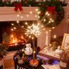 LED Copper Wire Lights 80 LED Christmas Fairy Tree Light Battery/USB Powered Table Starburst Light for Desk Centerpiece