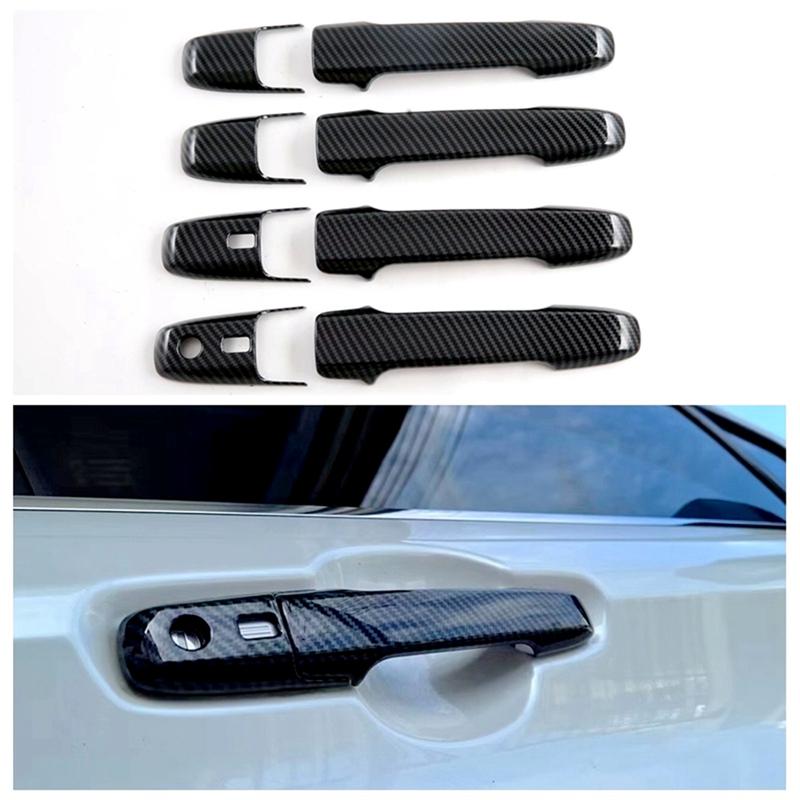 For Toyota Veloz -2024 Carbon Fiber Car Exterior Door Handle Cover Trim Replacement