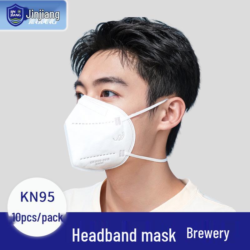 KN95 Carbon Mask with Breathing Valve, Dust & Smog Protection, Head-Mounted for Adults