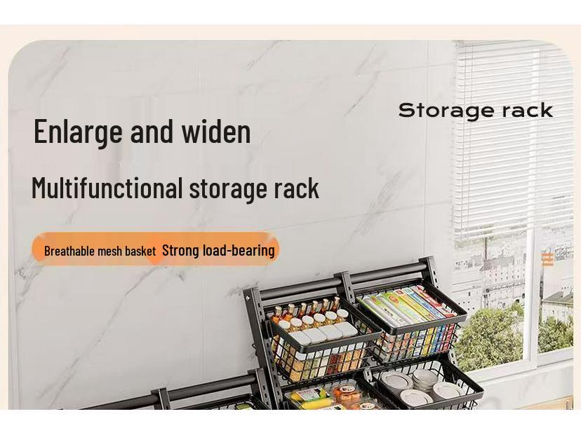 Multifunctional Storage Rack: Kitchen Vegetable, Snack, and Fruit Basket with Multi-layered, Partitioned Design for Living Room or Bedroom.