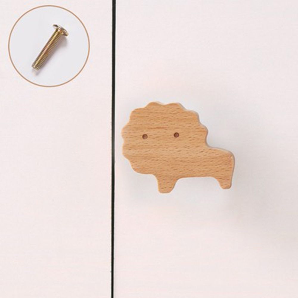 Clouds Wooden Door Handles Stars Animal Wooden Hooks Room Decor Cupboard Wardrobe Pulls  Household