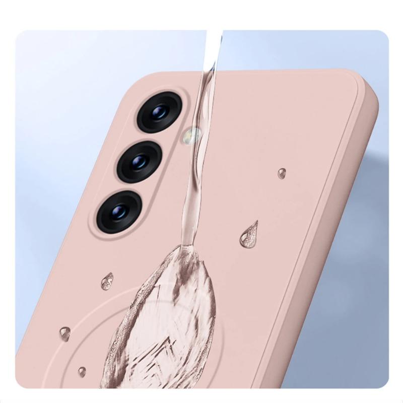 Luksus Mote Silikon Magsafe Ladeetui for Samsung Galaxy A55 S24 Ultra S23 FE S22 21Plus Magnetisk Trådløs Støtsikker Beskyttelsesdeksel