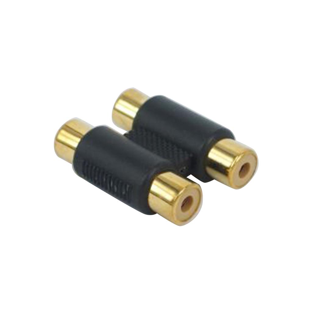 5pcs RCA Female To Female Coupler Adapter Connector RCA Phono Twin Coupler for Clear Sound Transmission Subwoofer Mixer