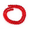 4 6 8 10 12mm Rote Glasperlen Glatte Runde Anhänger Lose Abstandshalter Perlen Für Schmuckherstellung DIY Handgefertigte Armbänder Halsketten Zubehör