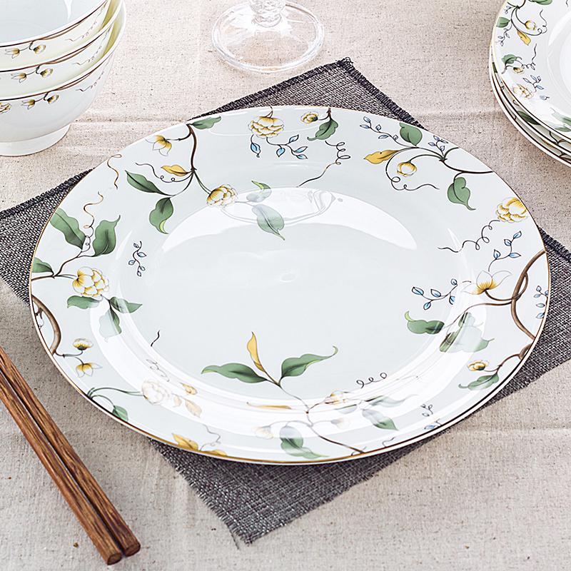7-Inch Round Bone China Porcelain Plate - Chinese Style Tableware