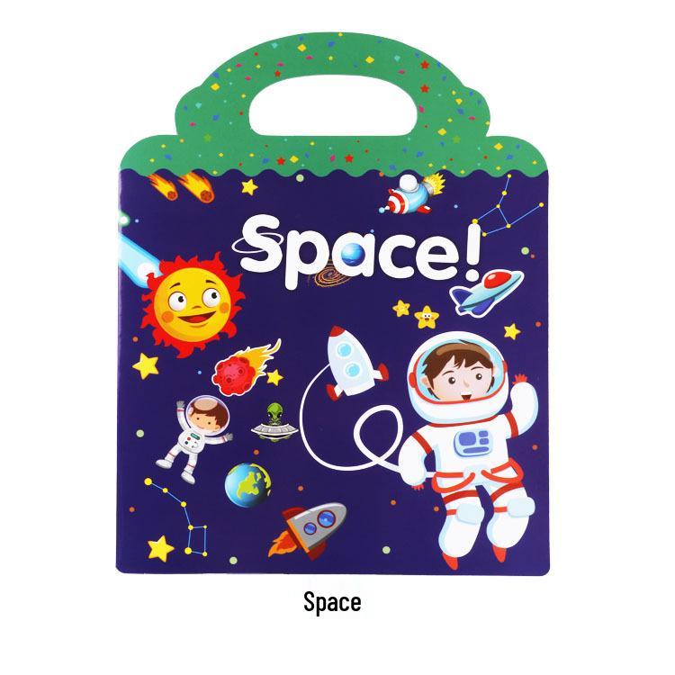 Cross-Border DIY Children's Sticker Activity Book - Early Education & Focus Training with Removable, Reusable Stickers