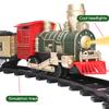 1 Set Electric Track Train Toy with Locomotive 3 Carriages Track Educational Christmas Classical Train Toy with Light Sound Toddlers Boys Girls Gift