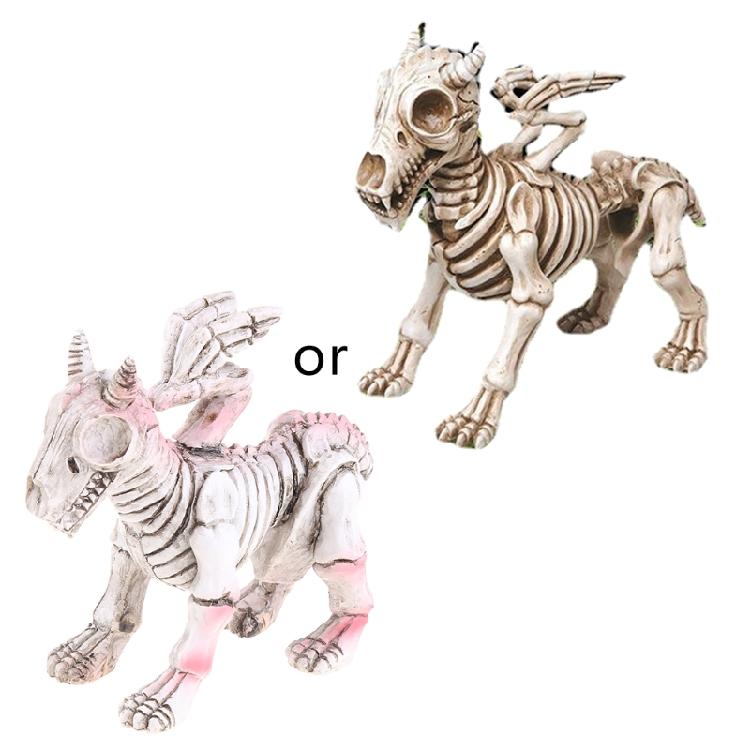 

Skeleton Statues for Halloween Home Decoration Resin Skeleton Figurines for Table Room Desk Office 1