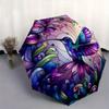 1pc Stunning Stained Glass Hummingbird Design Pattern Automatic Umbrella is Fashionable and Good-Looking, Suitable for Travel and Daily Use.R074