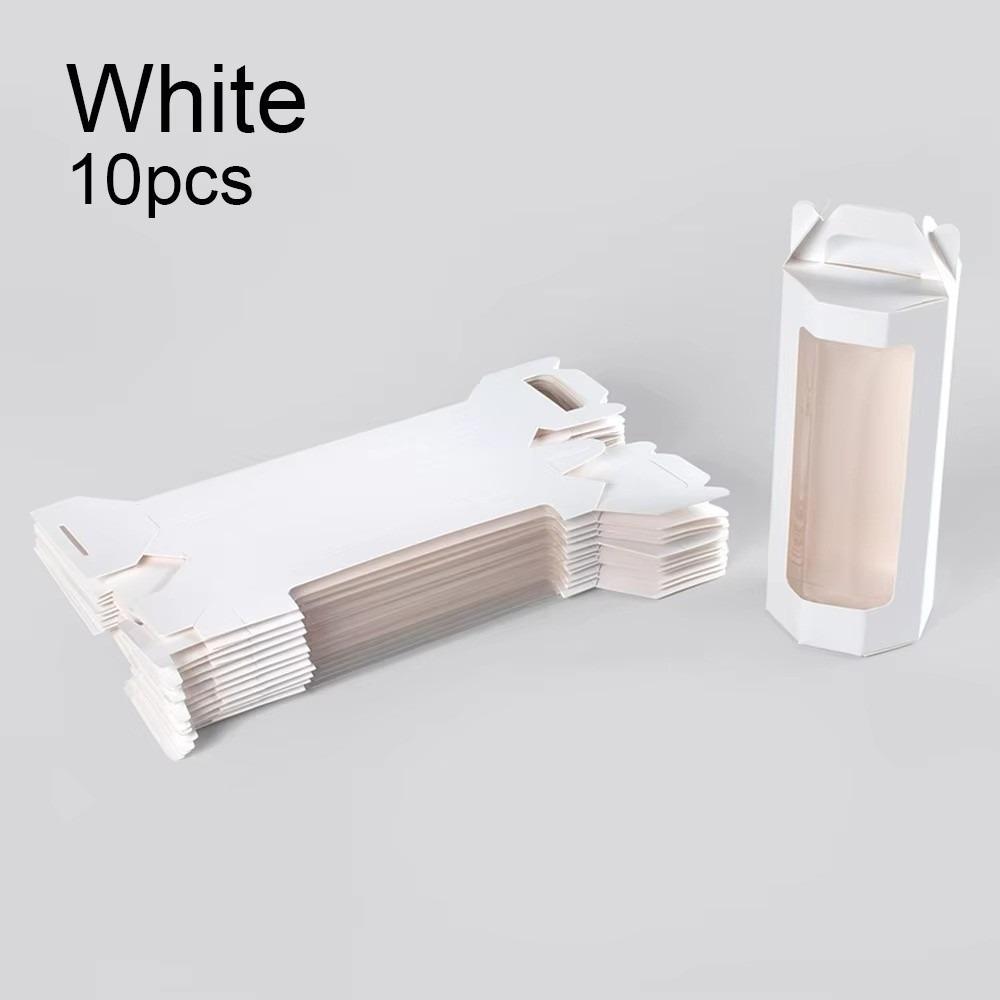 

10 шт. Восьмиугольная подарочная коробка Прозрачная коробка для подарков с цветами Подходит для упаковки подарков белый