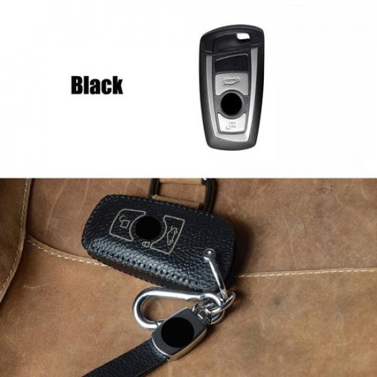 Genuine Leather Car Key Case Cover For BMW X3 X4 X5 X6 1 2 3 4 5 7 F10 F20 F30