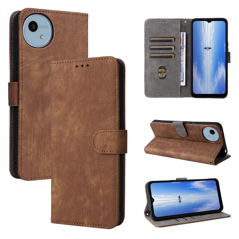 Sharp Aquos Wish5/Wish4 Anti-Theft Leather Flip Case with Card Holder & Protective Shell