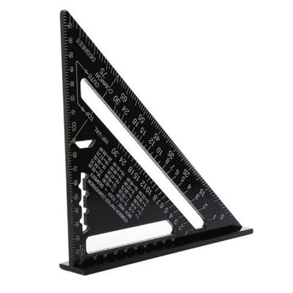 Aluminum Alloy Triangle Ruler With Clear Scale Woodworking Measurement Tool