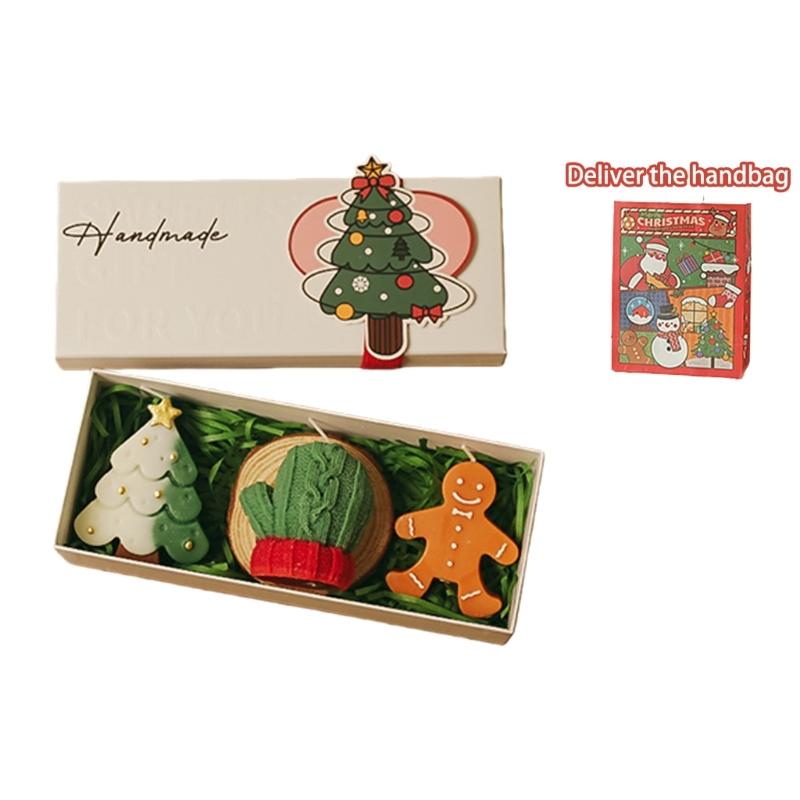 Christmas Scented Candle Gift Set Winter Soys Candle Christmas Home Decors Christmas Aromatherapys Candle Holiday Gift