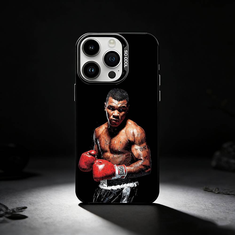 M-Muhammad Ali Boxing Legend Phone Case For iPhone 17,16,15,14,13,12,11 Plus,Pro Max,XS,Colored silver phone case