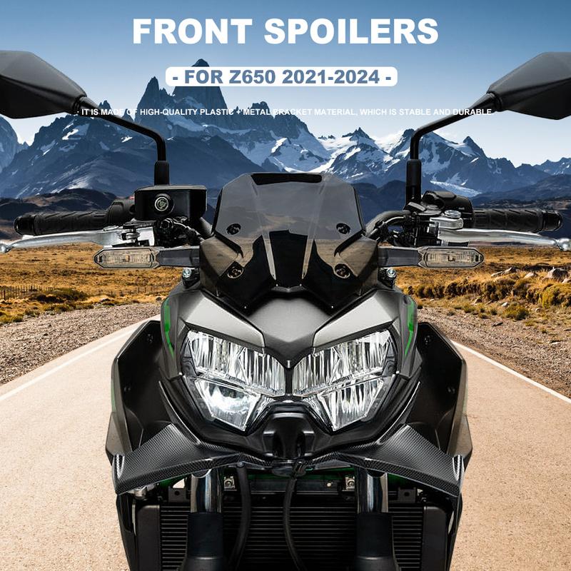 For KAWASAKI Z650 z650 Z 650 2021 2022 2023 2024 Motorcycle Sport Downforce Naked Front Spoilers Aerodynamic Wing Deflector Kit