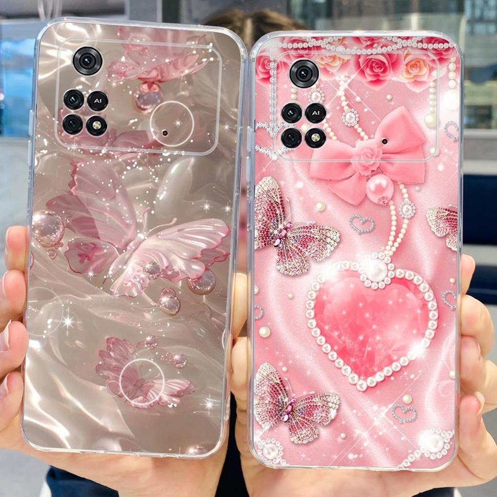 Beautiful Butterfly For Xiaomi Poco M4 Pro Case Silicone Soft Fundas Phone Back Cover For Xiaomi Poco M4 PocoM4 Pro 4G 5G Bumper