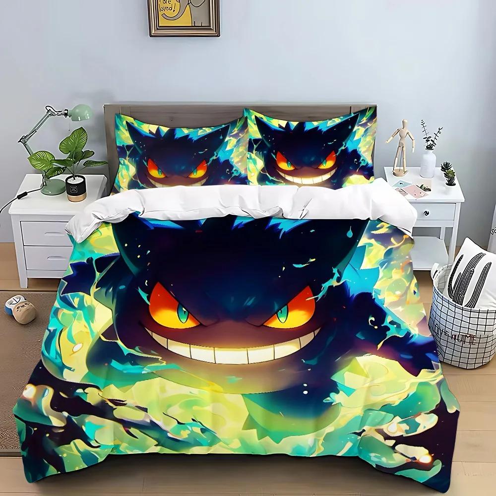 Cartoon Gengar Duvet Cover Bedding Comforter sets Cute Gengar Quilt Cover and Pillowcases Single/Double/Queen/King