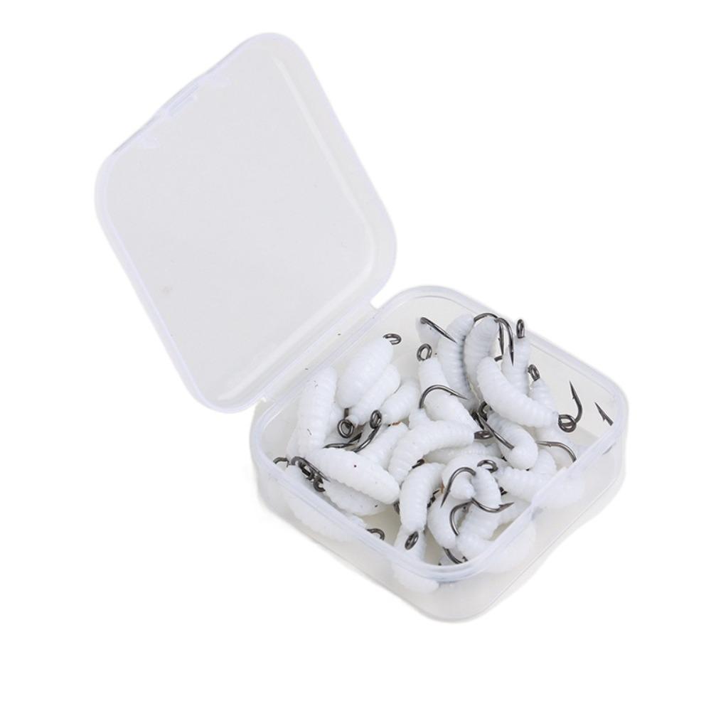 30Pcs/Box Soft Material Simulation Breadbug Lures Artificial Worms Freshwater Fishing