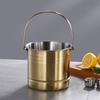 Yangyizhi Seau à Glace en Acier Inoxydable avec Passoire Amovible, Refroidisseur de Vin Bar Champagne pour Bière Vin Rouge, Portable Snacks Maison