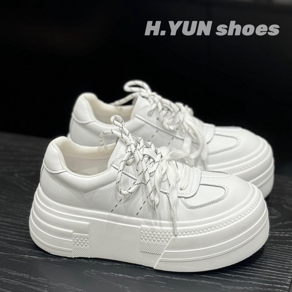Korean ins simple little white shoes women's 2025 new fashion versatile casual sports thick baseplate shoes German training shoes