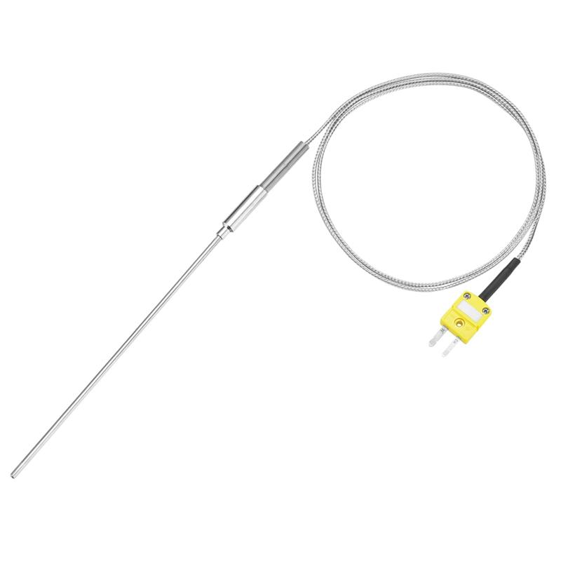 AEE2-K Type Thermocouple With Plug, Meter Temperature Sensor Probe -50 To 1100°C,3.3Ft Wire