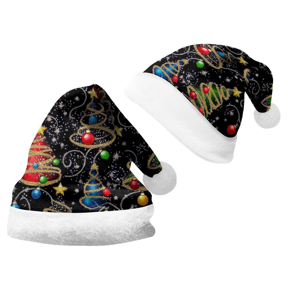 2024 Merry Christmas Ornament Hat - Short Plush for Adults & Kids