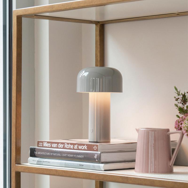 Mushroom Led Table Lamp Rechargable Night Light Portable USB Charging Touch Bedside Table Lamp Living Room Decoration Desk Light