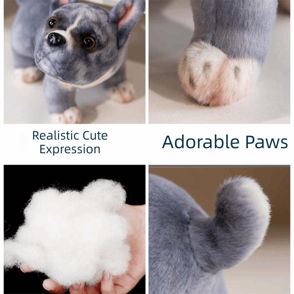 Cute Pet Dog Stuffed Doll Simulation Stand Baggle Dog Toy French Bulldog Plush Stuffed Animal