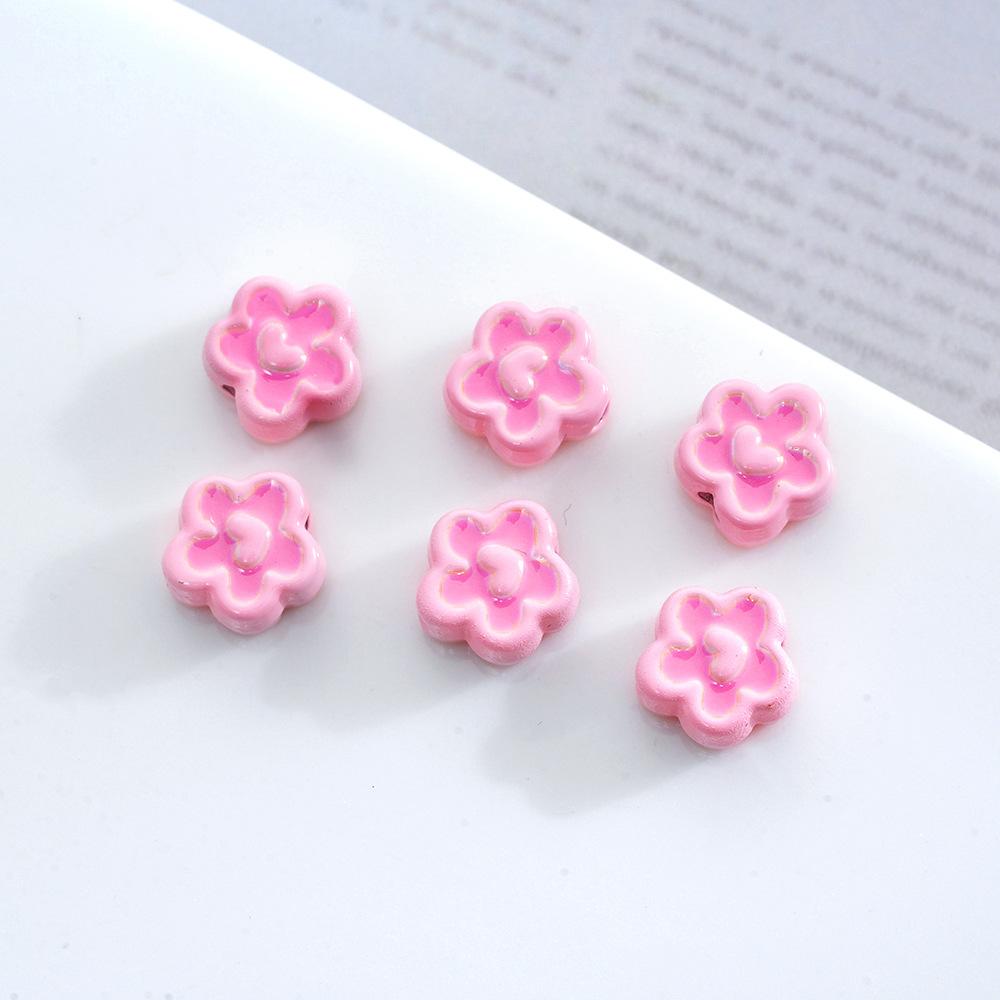 Alloy Spray Painted Donuts Cute Pendant Diy Handmade Oil Drip Necklace Bracelet Beaded Pendant Accessories