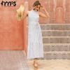 YYFS Women's Fashion Summer Spring Polka Dot Print Sleeveless Casual Dresses