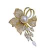 Elegant Rhinestone Flower Brooch Pin for Women Ladies Fashion Clothes Suit Accessories Jewelry Gifts