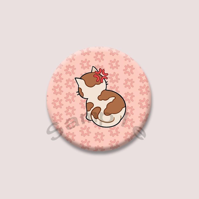 Funny No Talk Me Im Angry Cat Button Pin Custom Creative Pride Flag Brooch Bag Clothing Cartoon Badge Jewelry Gift for Friends