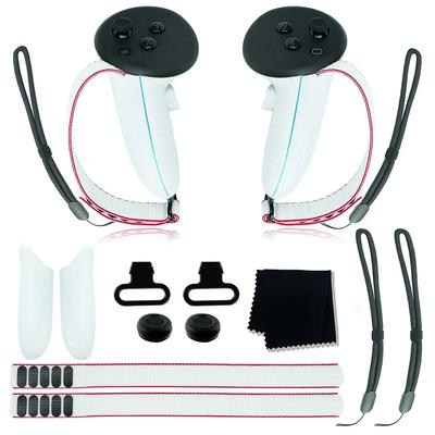 For Meta Quest 3 VR VR Controller Grips Battery Cover with Adjustable Active Straps Anti-Slip for Meta Quest3 VR Accessories