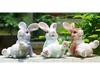 Little Rabbit Resin Figurine for Bonsai Landscaping and DIY Decor