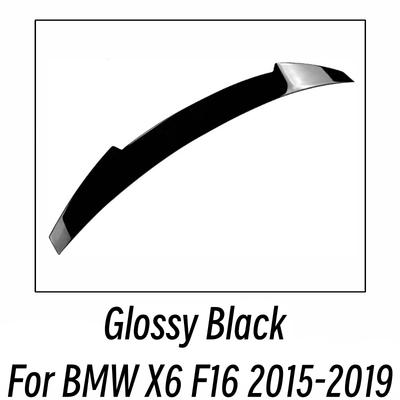 For BMW X6 F16 2015 2016 2017 2018 2019 Rear Roof Window Trunk Lid Spoiler Wings Car Black Carbon Exterior Tuning Accessories