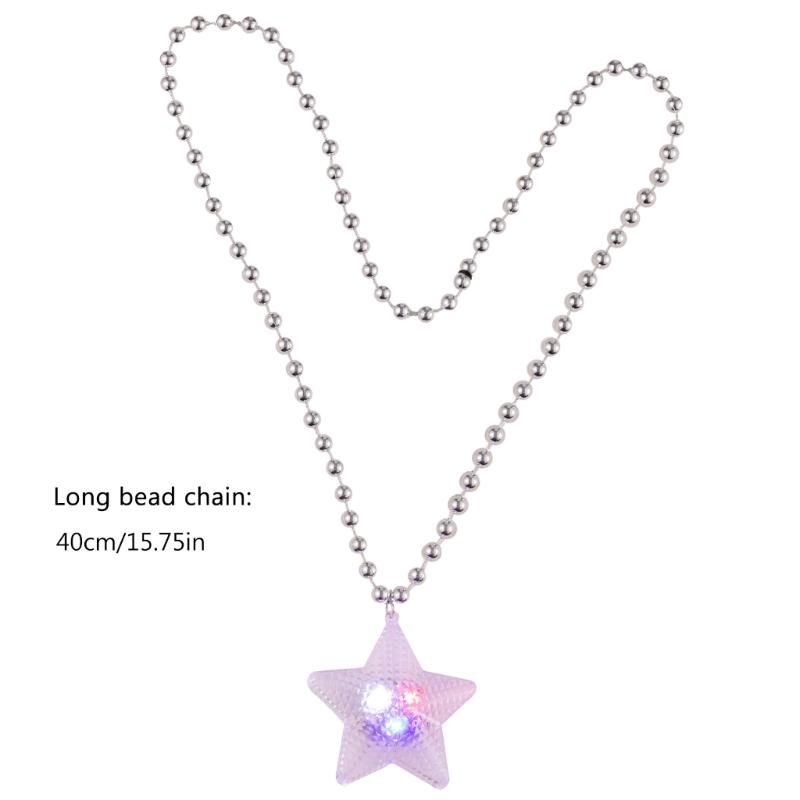 Light up Star Necklace Glowing Star Necklaces LED Flashing Necklace Flashing Party Accessories for Adults Women Gifts