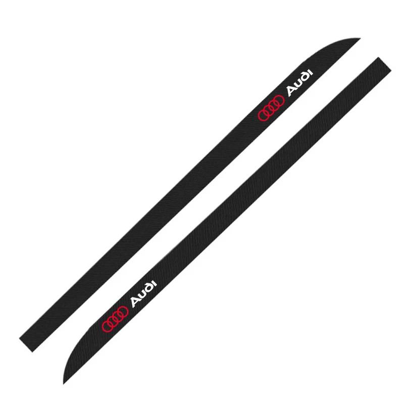 2026 Hot 2Pcs Carbon Emblems Car Door Side Skirt Sill Stripe 3D Sticker Decals For Qaz13 A4 A3 A5 A6 A7 A8 Q3 Q5 Q7 Q8 B5 B6 B7 B8 B9 Q7