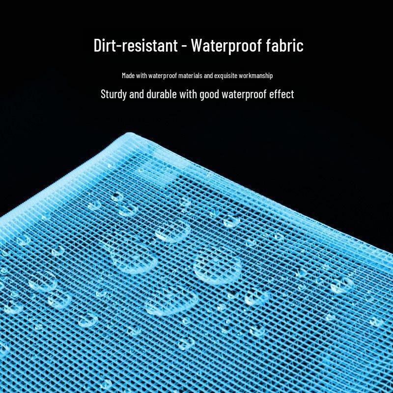 A6 Transparent Waterproof PVC Mesh Zipper Document Bag for Office and Student Use