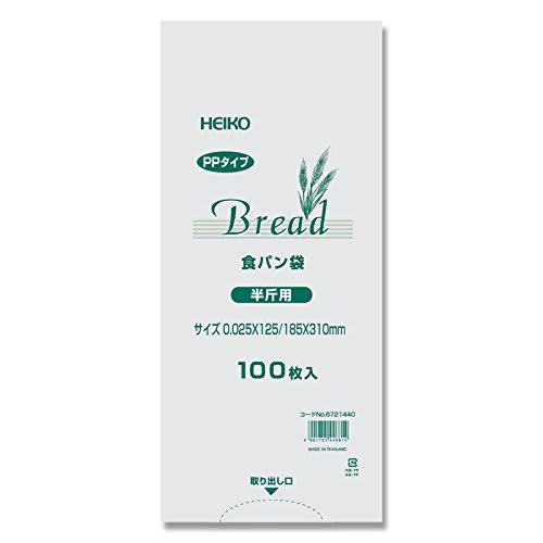 HEIKO PP Bread Bags, Half Loaf Size, 300 Bags (100 Bags x 3 Bundles), Odor Bags, 006721440