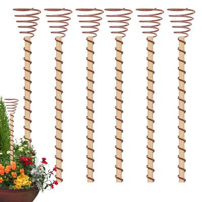 6Pcs Electroculture Plant Stakes Garden Coppers Coils Antennas for Growing Garden Plant Vegetables Using for Plants Fruits