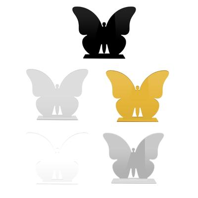 Set mit 2 transparenten Acryl-Tischkartenständern mit Schmetterling für Partys, Zusammenkünfte, Hochzeit, DIY-Tischdekoration