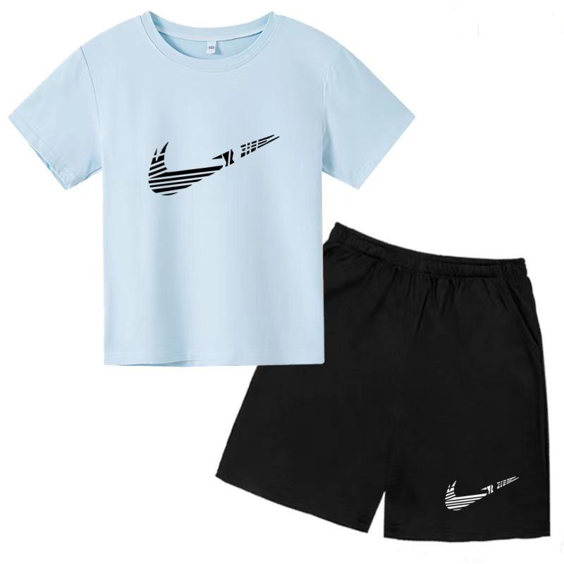 Kinder Sommer Neues Kurzarm-T-Shirt+Shorts 2-teiliges Trainingsanzug Set Junge Mädchen Geburtstagsgeschenk 3-12 Jahre Kleidung Lässig Mode Jogginganzug