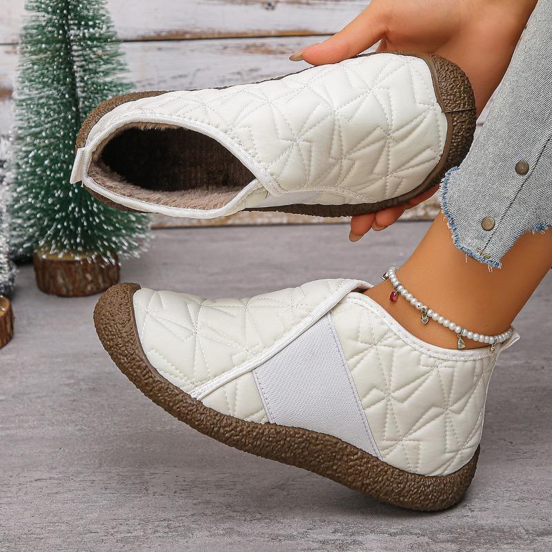 Winter New High-top Cotton Shoes Soft Sole Non-slip Piled Thickened Lightweight One-pedal Casual Warm Cotton Boots