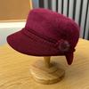 Rabbit Fur Fisherman Hat for Women, Winter Warm Pullover Knitted Hat for the Elderly, Cold-proof Mom Hat, Sun-shading Duckbill Cap